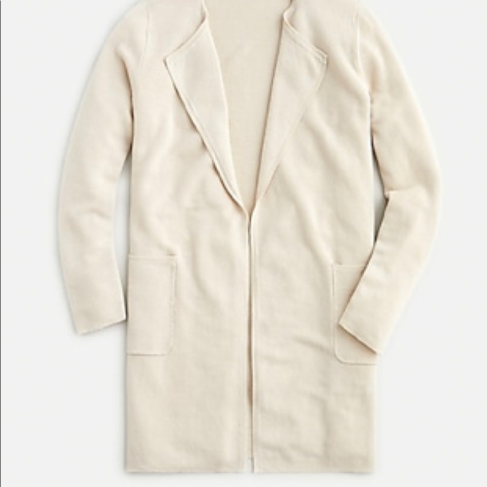 NWOT JCREW Juliette collarless sweater-blazer